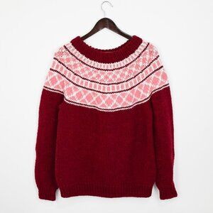 M/L Handmade Fair Isle Sweater